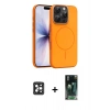 MARSİLYAN™- iPhone 16 Pro Max Kılıf Atlas Asil Prime - Siyah 360 Mat Full Body Arka Koruyucu + PVD Metal Kamera Lens - SH