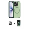 MARSİLYAN™- iPhone 16 Pro Max Kılıf Atlas Asil Prime - Siyah 360 Mat Full Body Arka Koruyucu + PVD Metal Kamera Lens - SH