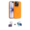 MARSİLYAN™- iPhone 16 Pro Max Kılıf Atlas Asil Prime - Siyah 3D Antistatik Cam Ekran Koruyucu + Bilvis Titan Kamera Lens - SH
