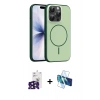 MARSİLYAN™- iPhone 16 Pro Max Kılıf Atlas Asil Prime - Siyah 3D Antistatik Cam Ekran Koruyucu + Bilvis Titan Kamera Lens - SH