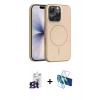 MARSİLYAN™- iPhone 16 Pro Max Kılıf Atlas Asil Prime - Siyah 3D Antistatik Cam Ekran Koruyucu + Bilvis Titan Kamera Lens - TMGI