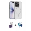 MARSİLYAN™- iPhone 16 Pro Max Kılıf Atlas Asil Prime - Siyah 3D Antistatik Cam Ekran Koruyucu + Bilvis Titan Kamera Lens - SH
