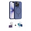 MARSİLYAN™- iPhone 16 Pro Max Kılıf Atlas Asil Prime - Siyah 3D Antistatik Cam Ekran Koruyucu + Bilvis Titan Kamera Lens - SH