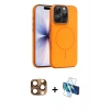 MARSİLYAN™- iPhone 16 Pro Max Kılıf Atlas Asil Prime - Siyah 3D Antistatik Cam Ekran Koruyucu + Pers Alüminyum Kamera Lens - CLTM