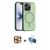 MARSİLYAN™- iPhone 16 Pro Max Kılıf Atlas Asil Prime - Siyah 3D Antistatik Cam Ekran Koruyucu + Pers Alüminyum Kamera Lens - CLTM