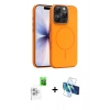 MARSİLYAN™- iPhone 16 Pro Max Kılıf Atlas Asil Prime - Siyah 3D Antistatik Cam Ekran Koruyucu + Raze Metal Kamera Lens - BZ