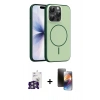 MARSİLYAN™- iPhone 16 Pro Max Kılıf Atlas Asil Prime - Siyah 3D Antistatik Mat Seramik Nano Ekran Koruyucu + Bilvis Titan Kamera Lens - GS