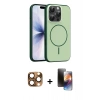 MARSİLYAN™- iPhone 16 Pro Max Kılıf Atlas Asil Prime - Siyah 3D Antistatik Mat Seramik Nano Ekran Koruyucu + Pers Alüminyum Kamera Lens - CLTM