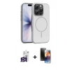 MARSİLYAN™- iPhone 16 Pro Max Kılıf Atlas Asil Prime - Siyah 3D Antistatik Mat Seramik Nano Ekran Koruyucu + Bilvis Titan Kamera Lens - TMGI
