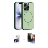 MARSİLYAN™- iPhone 16 Pro Max Kılıf Atlas Asil Prime - Siyah 3D Antistatik Mat Seramik Nano Ekran Koruyucu + Bilvis Titan Kamera Lens - TMGI