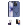 MARSİLYAN™- iPhone 16 Pro Max Kılıf Atlas Asil Prime - Siyah 3D Antistatik Mat Seramik Nano Ekran Koruyucu + Bilvis Titan Kamera Lens - GS