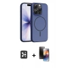 MARSİLYAN™- iPhone 16 Pro Max Kılıf Atlas Asil Prime - Siyah 3D Antistatik Mat Seramik Nano Ekran Koruyucu + PVD Metal Kamera Lens - SH