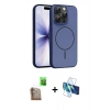 MARSİLYAN™- iPhone 16 Pro Max Kılıf Atlas Asil Prime - Siyah 3D Antistatik Seramik Nano Ekran Koruyucu + Çöl Titanyum Raze Metal Kamera Lens