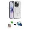 MARSİLYAN™- iPhone 16 Pro Max Kılıf Atlas Asil Prime - Siyah 3D Antistatik Seramik Nano Ekran Koruyucu + Çöl Titanyum Raze Metal Kamera Lens