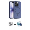 MARSİLYAN™- iPhone 16 Pro Max Kılıf Atlas Asil Prime - Siyah 3D Antistatik Seramik Nano Ekran Koruyucu + Pers Alüminyum Kamera Lens - GI