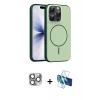MARSİLYAN™- iPhone 16 Pro Max Kılıf Atlas Asil Prime - Siyah 3D Antistatik Seramik Nano Ekran Koruyucu + Pers Alüminyum Kamera Lens - GI