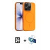 MARSİLYAN™- iPhone 16 Pro Max Kılıf Atlas Asil Prime - Siyah 3D Antistatik Seramik Nano Ekran Koruyucu + PVD Metal Kamera Lens - GS