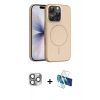 MARSİLYAN™- iPhone 16 Pro Max Kılıf Atlas Asil Prime - Siyah 3D Antistatik Seramik Nano Ekran Koruyucu + Pers Alüminyum Kamera Lens - GI