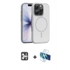 MARSİLYAN™- iPhone 16 Pro Max Kılıf Atlas Asil Prime - Siyah 3D Antistatik Seramik Nano Ekran Koruyucu + PVD Metal Kamera Lens - GS