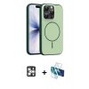 MARSİLYAN™- iPhone 16 Pro Max Kılıf Atlas Asil Prime - Siyah 3D Antistatik Seramik Nano Ekran Koruyucu + PVD Metal Kamera Lens - GS