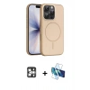 MARSİLYAN™- iPhone 16 Pro Max Kılıf Atlas Asil Prime - Siyah 3D Antistatik Seramik Nano Ekran Koruyucu + PVD Metal Kamera Lens - GS