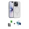 MARSİLYAN™- iPhone 16 Pro Max Kılıf Atlas Asil Prime - Siyah 3D Antistatik Seramik Nano Ekran Koruyucu + Raze Metal Kamera Lens - SH