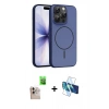 MARSİLYAN™- iPhone 16 Pro Max Kılıf Atlas Asil Prime - Siyah 3D Antistatik Seramik Nano Ekran Koruyucu + Raze Metal Kamera Lens - NLGY