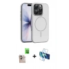 MARSİLYAN™- iPhone 16 Pro Max Kılıf Atlas Asil Prime - Siyah 3D Antistatik Seramik Nano Ekran Koruyucu + Raze Metal Kamera Lens - NLGY