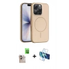 MARSİLYAN™- iPhone 16 Pro Max Kılıf Atlas Asil Prime - Siyah 3D Antistatik Seramik Nano Ekran Koruyucu + Raze Metal Kamera Lens - NLGY