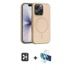 MARSİLYAN™- iPhone 16 Pro Max Kılıf Atlas Asil Prime - Siyah 3D Antistatik Seramik Nano Ekran Koruyucu + Siyah PVD Metal Kamera Lens