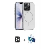 MARSİLYAN™- iPhone 16 Pro Max Kılıf Atlas Asil Prime - Siyah 3D Antistatik Seramik Nano Ekran Koruyucu + Siyah PVD Metal Kamera Lens