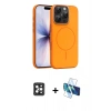 MARSİLYAN™- iPhone 16 Pro Max Kılıf Atlas Asil Prime - Siyah 3D Antistatik Seramik Nano Ekran Koruyucu + Siyah PVD Metal Kamera Lens
