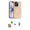 MARSİLYAN™- iPhone 16 Pro Max Kılıf Atlas Asil Prime - Siyah Bilvis 3D Cam Ekran Koruyucu + Raze Metal Kamera Lens - CLTM