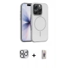 MARSİLYAN™- iPhone 16 Pro Max Kılıf Atlas Asil Prime - Siyah Bilvis 3D Cam Ekran Koruyucu + Pers Alüminyum Kamera Lens - GI