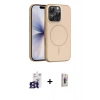 MARSİLYAN™- iPhone 16 Pro Max Kılıf Atlas Asil Prime - Siyah Bilvis 3D Cam Ekran Koruyucu + Bilvis Titan Kamera Lens - TMGI