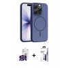 MARSİLYAN™- iPhone 16 Pro Max Kılıf Atlas Asil Prime - Siyah Bilvis 3X AR Hayalet Cam Ekran Koruyucu + Bilvis Titan Kamera Lens - SH