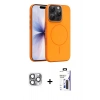 MARSİLYAN™- iPhone 16 Pro Max Kılıf Atlas Asil Prime - Siyah Bilvis 3X AR Hayalet Cam Ekran Koruyucu + Pers Alüminyum Kamera Lens - GI