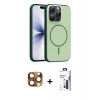 MARSİLYAN™- iPhone 16 Pro Max Kılıf Atlas Asil Prime - Siyah Bilvis 3X AR Hayalet Cam Ekran Koruyucu + Pers Alüminyum Kamera Lens - CLTM
