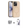 MARSİLYAN™- iPhone 16 Pro Max Kılıf Atlas Asil Prime - Siyah Bilvis 3X AR Hayalet Cam Ekran Koruyucu + Pers Alüminyum Kamera Lens - GI