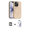 MARSİLYAN™- iPhone 16 Pro Max Kılıf Atlas Asil Prime - Siyah Bilvis 3X AR HD Cam Ekran Koruyucu + PVD Metal Kamera Lens - GS