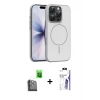 MARSİLYAN™- iPhone 16 Pro Max Kılıf Atlas Asil Prime - Siyah Bilvis 3X AR HD Cam Ekran Koruyucu + Raze Metal Kamera Lens - SH