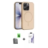 MARSİLYAN™- iPhone 16 Pro Max Kılıf Atlas Asil Prime - Siyah Bilvis 3X AR HD Cam Ekran Koruyucu + Raze Metal Kamera Lens - SH