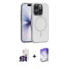 MARSİLYAN™- iPhone 16 Pro Max Kılıf Atlas Asil Prime - Siyah Bilvis 5in1 3D Magic Cam Ekran Koruyucu + Bilvis Titan Kamera Lens - GS