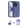 MARSİLYAN™- iPhone 16 Pro Max Kılıf Atlas Asil Prime - Siyah Bilvis 5in1 3D Magic Cam Ekran Koruyucu + Bilvis Titan Kamera Lens - TMGI