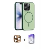 MARSİLYAN™- iPhone 16 Pro Max Kılıf Atlas Asil Prime - Siyah Bilvis 5in1 3D Magic Cam Ekran Koruyucu + Pers Alüminyum Kamera Lens - CLTM