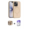 MARSİLYAN™- iPhone 16 Pro Max Kılıf Atlas Asil Prime - Siyah Bilvis 5in1 3D Magic Cam Ekran Koruyucu + Pers Alüminyum Kamera Lens - CLTM