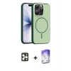 MARSİLYAN™- iPhone 16 Pro Max Kılıf Atlas Asil Prime - Siyah Bilvis 5in1 3D Magic Cam Ekran Koruyucu + PVD Metal Kamera Lens - GD