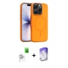 MARSİLYAN™- iPhone 16 Pro Max Kılıf Atlas Asil Prime - Siyah Bilvis 5in1 3D Magic Cam Ekran Koruyucu + Raze Metal Kamera Lens - BZ