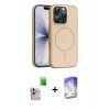 MARSİLYAN™- iPhone 16 Pro Max Kılıf Atlas Asil Prime - Siyah Bilvis 5in1 3D Magic Cam Ekran Koruyucu + Raze Metal Kamera Lens - NLGY
