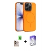 MARSİLYAN™- iPhone 16 Pro Max Kılıf Atlas Asil Prime - Siyah Bilvis 5in1 3D Magic Cam Ekran Koruyucu + Raze Metal Kamera Lens - NLGY